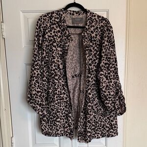 Torrid Women's Brown Leopard Teddy Jacket
